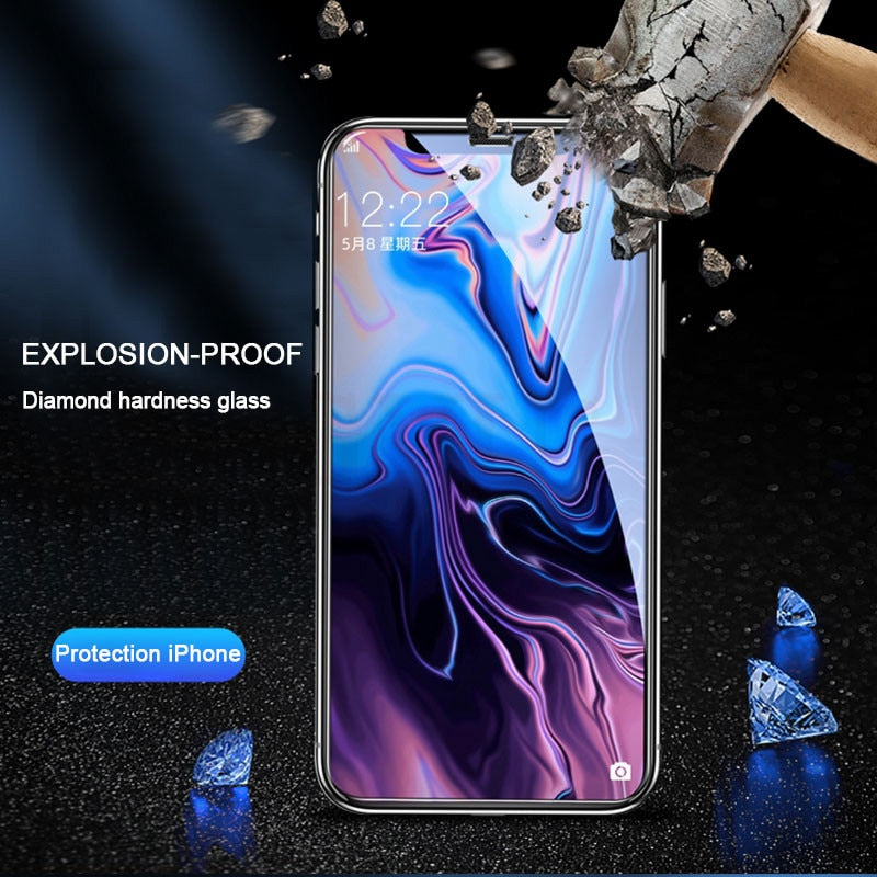 30D Full Cover Tempered Glass on For iphone 11 12 13 14 PRO MAX Screen Protector Protective Glass On iphone 14 X XR XS MAX Glass