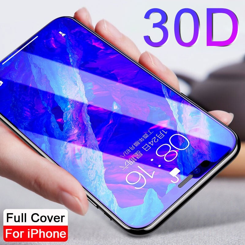 30D Full Cover Tempered Glass on For iphone 11 12 13 14 PRO MAX Screen Protector Protective Glass On iphone 14 X XR XS MAX Glass