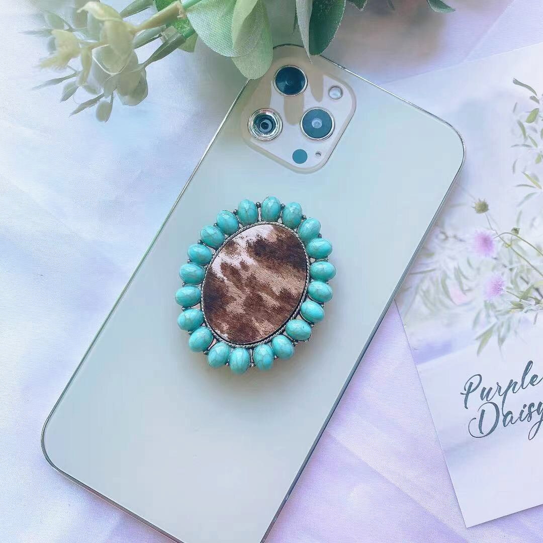 Turquoise Phone Ring Holder