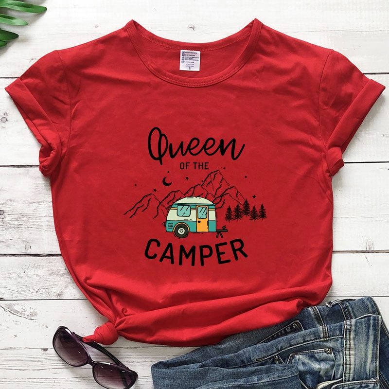 Colored Queen Of The Camper T-shirt