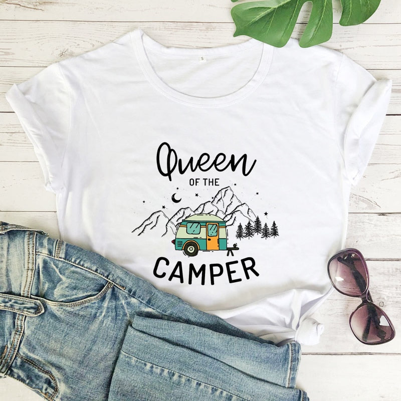 Colored Queen Of The Camper T-shirt