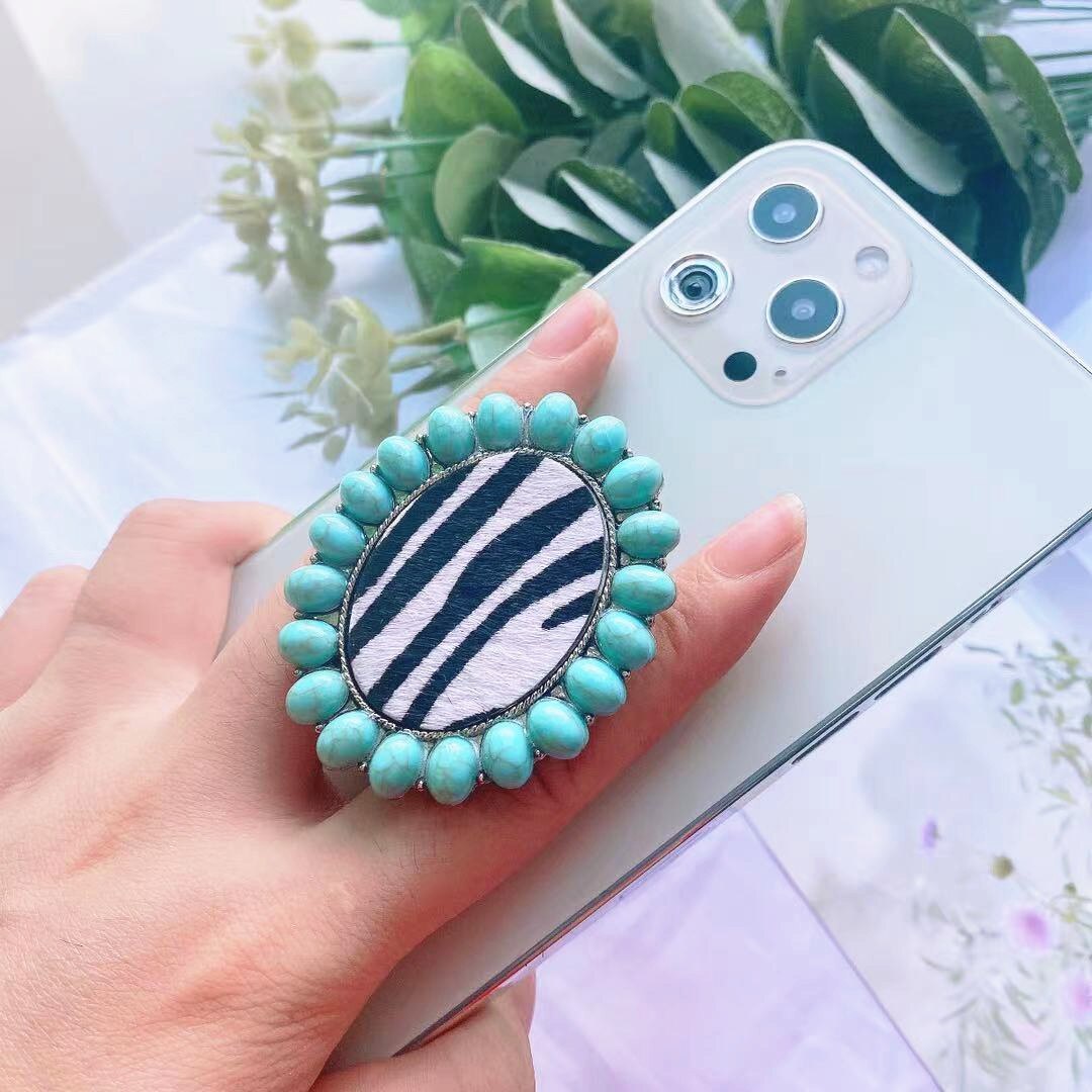 Turquoise Phone Ring Holder