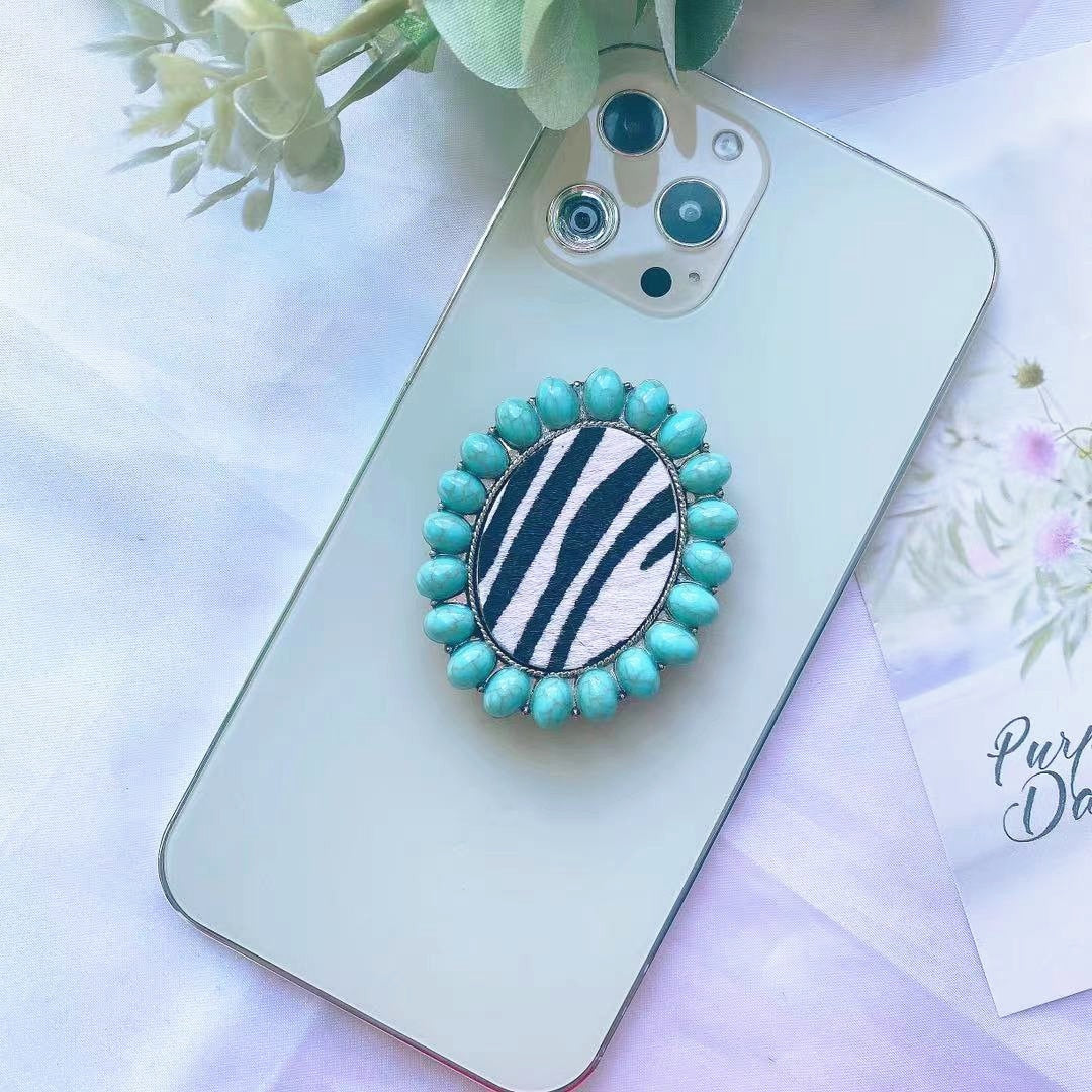 Turquoise Phone Ring Holder