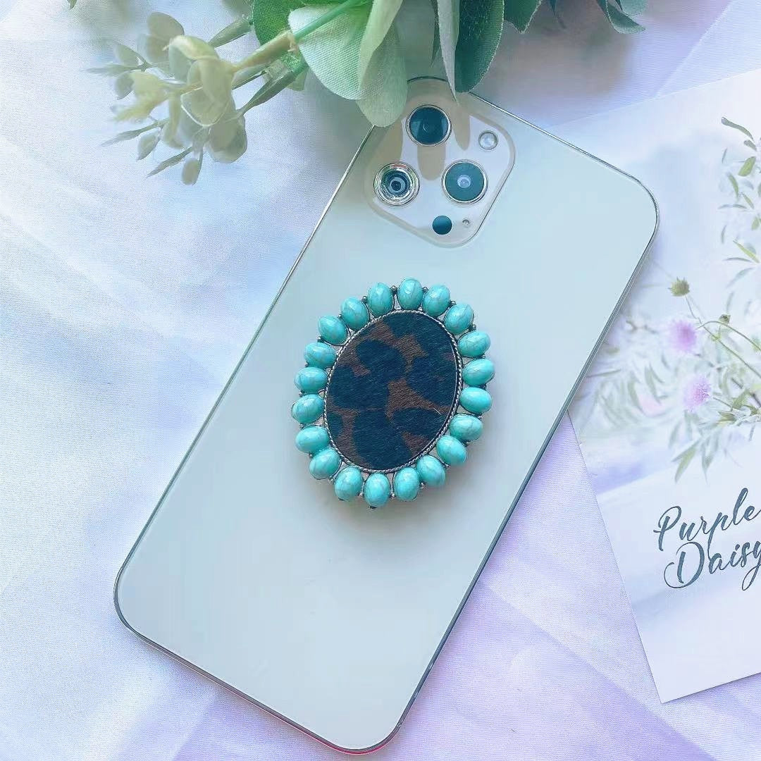 Turquoise Phone Ring Holder