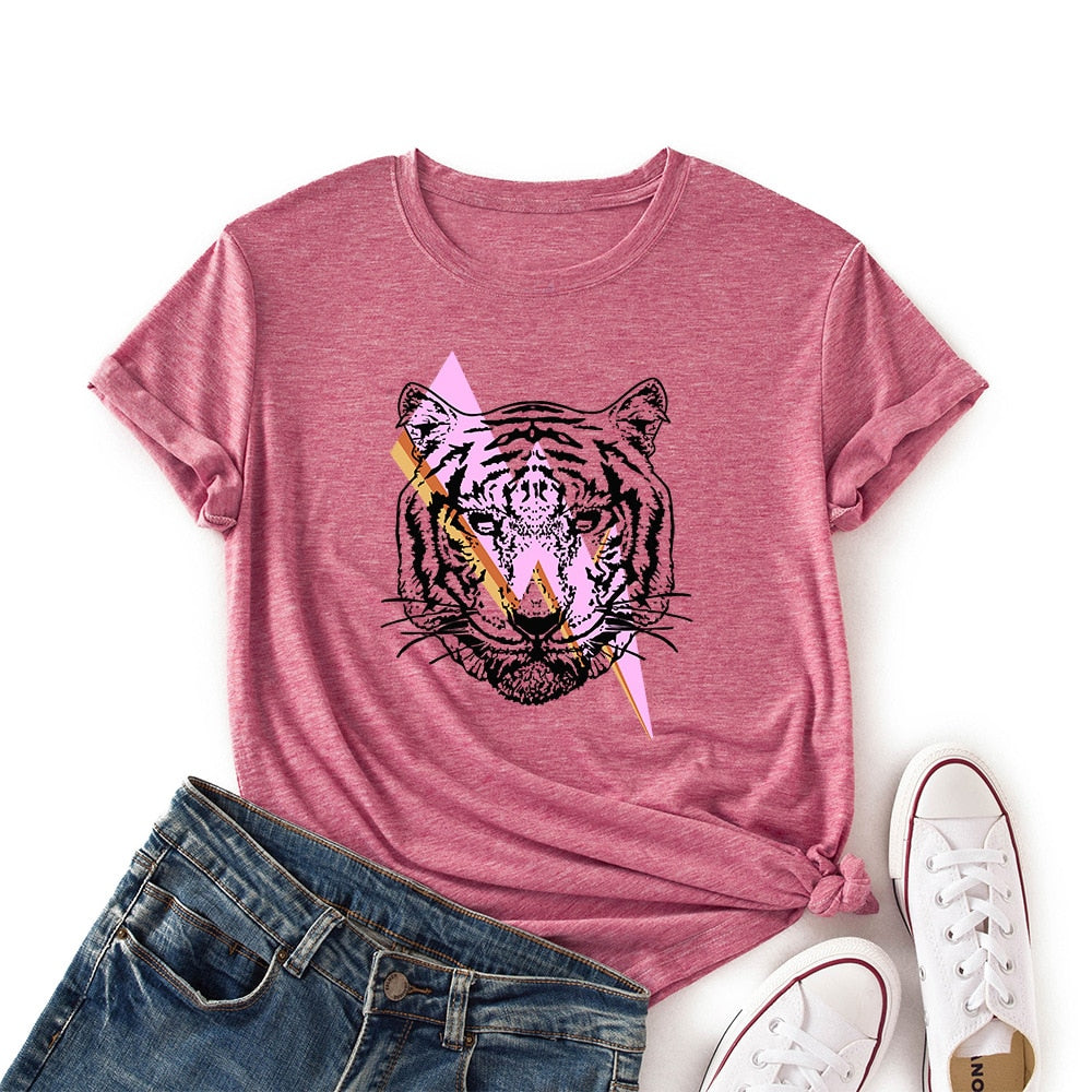 Tiger Graphic Printed T Shirt