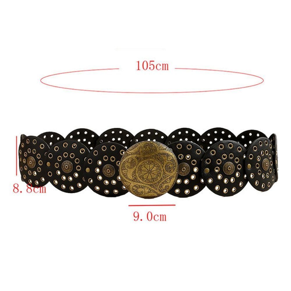 Western Style Exaggerated Cowboy Wide Disc Belt