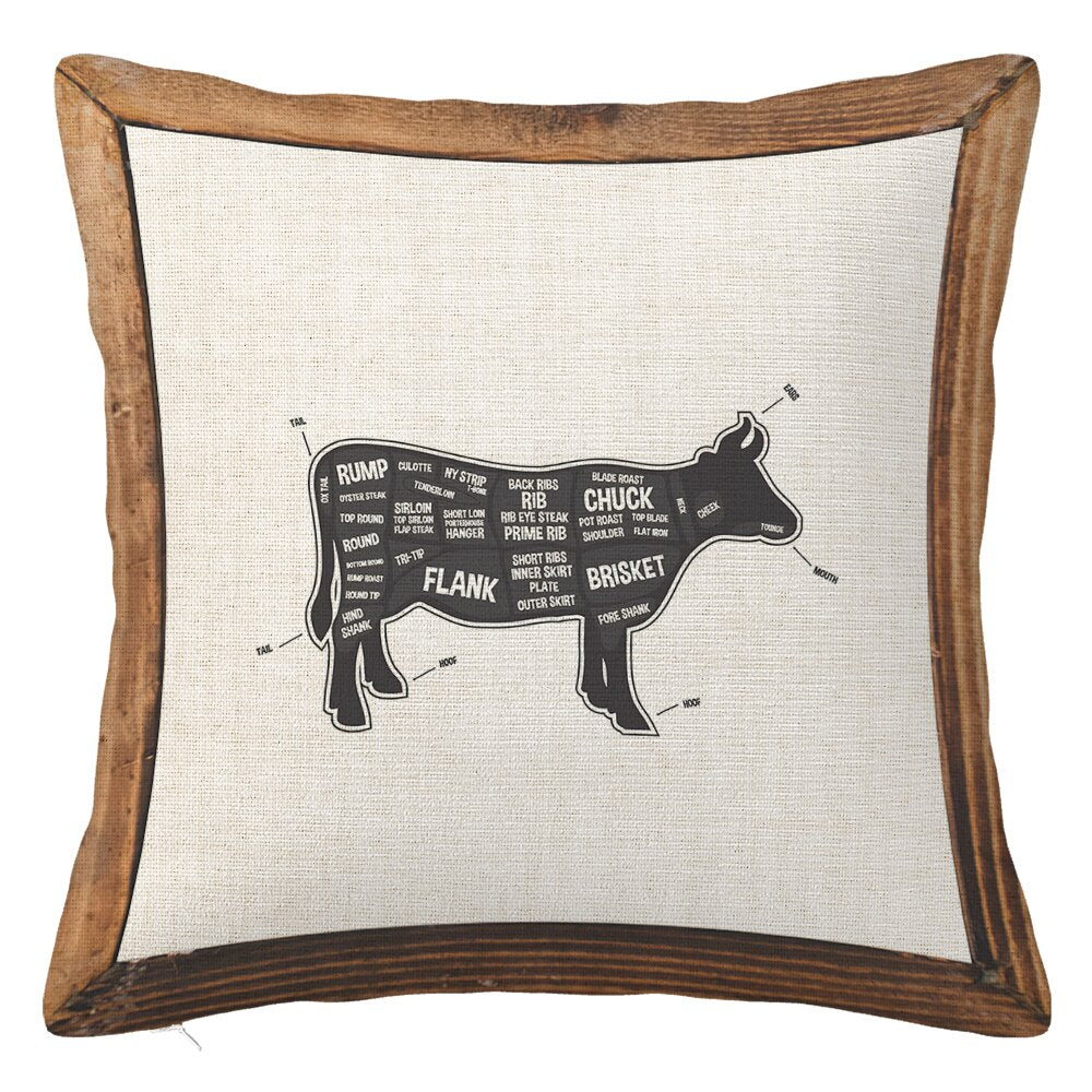 Retro cow pattern linen pillowcase pillowcase 40x40