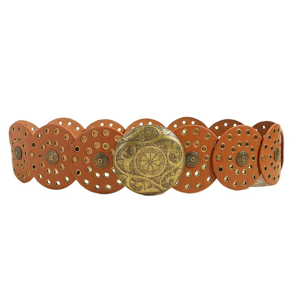 Western Style Exaggerated Cowboy Wide Disc Belt