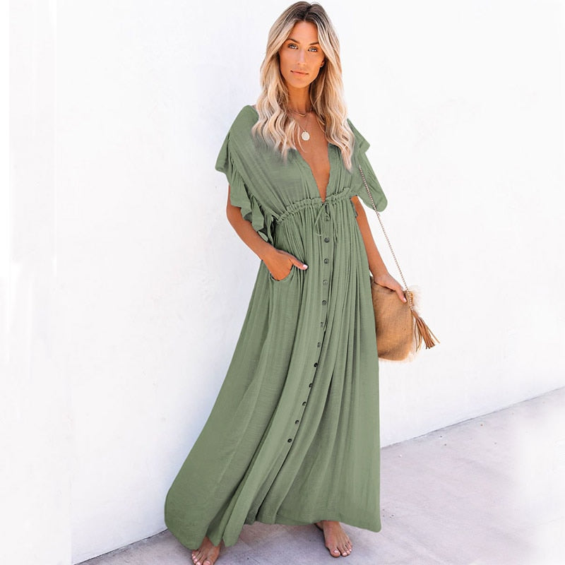 Maxi Dress Women Boho Long Dresses