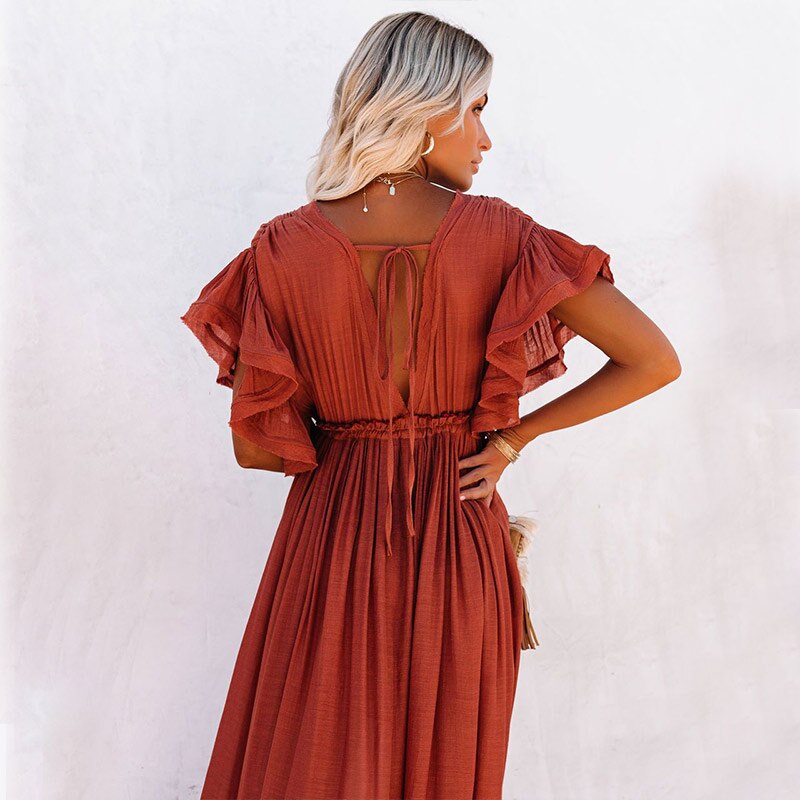 Maxi Dress Women Boho Long Dresses