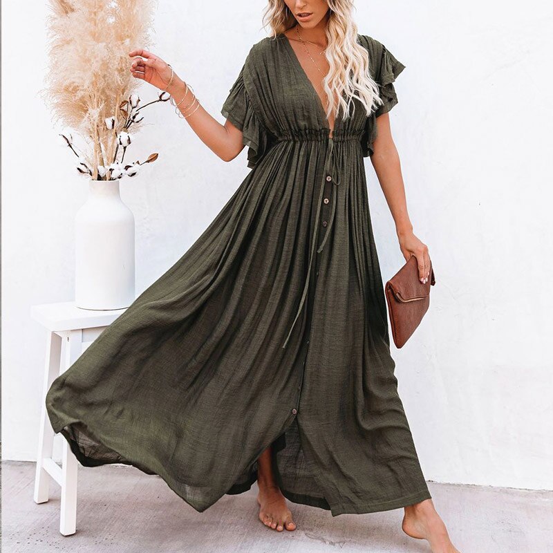 Maxi Dress Women Boho Long Dresses