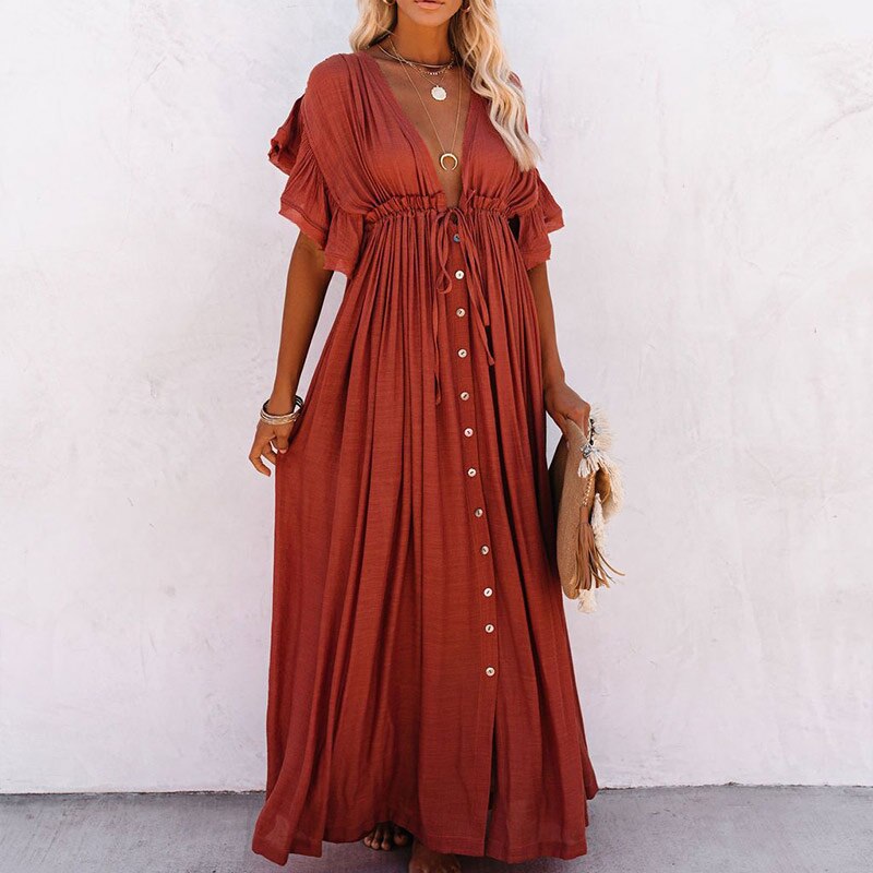 Maxi Dress Women Boho Long Dresses