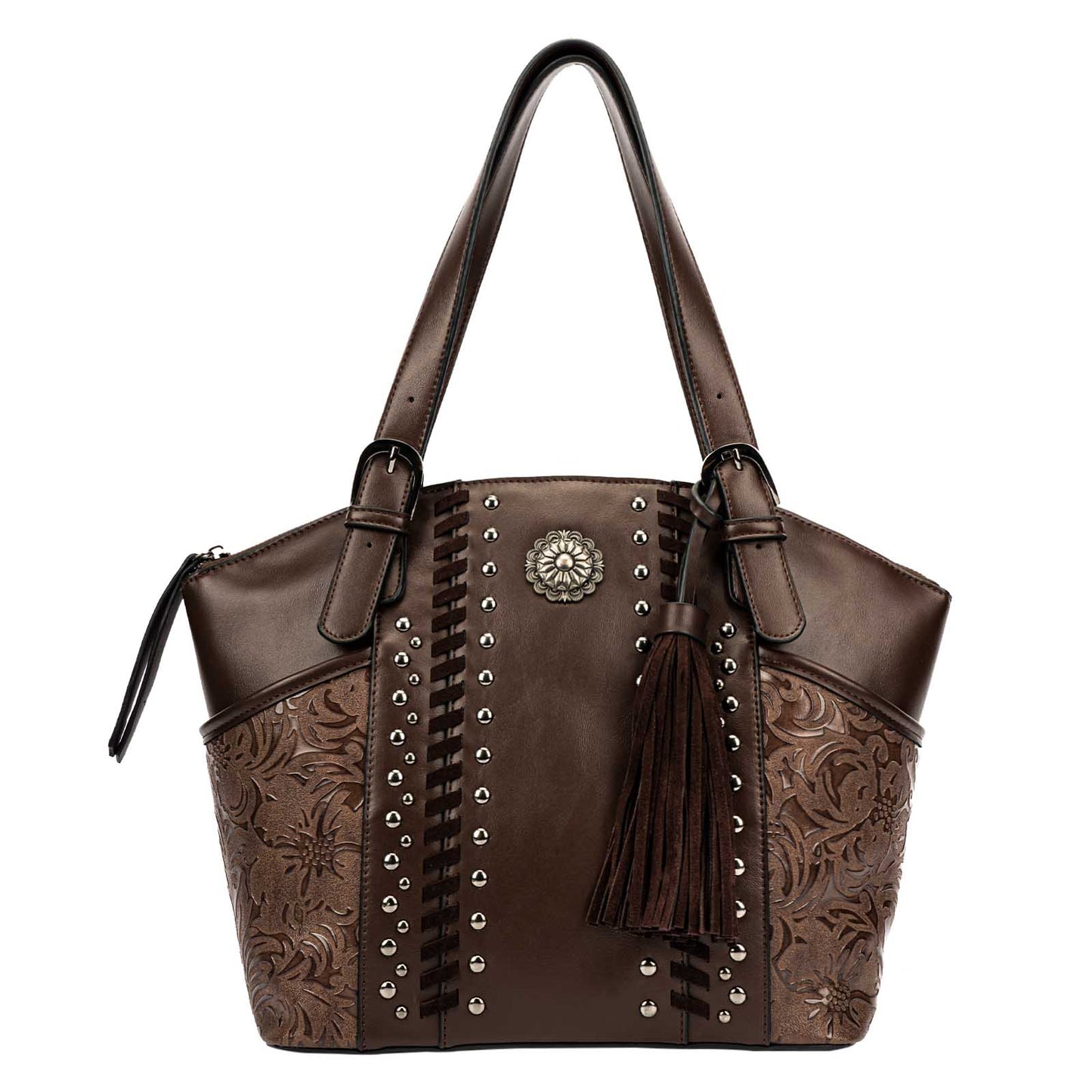 Conceal Carry Fringe Studs Stitch Embossed Hobo