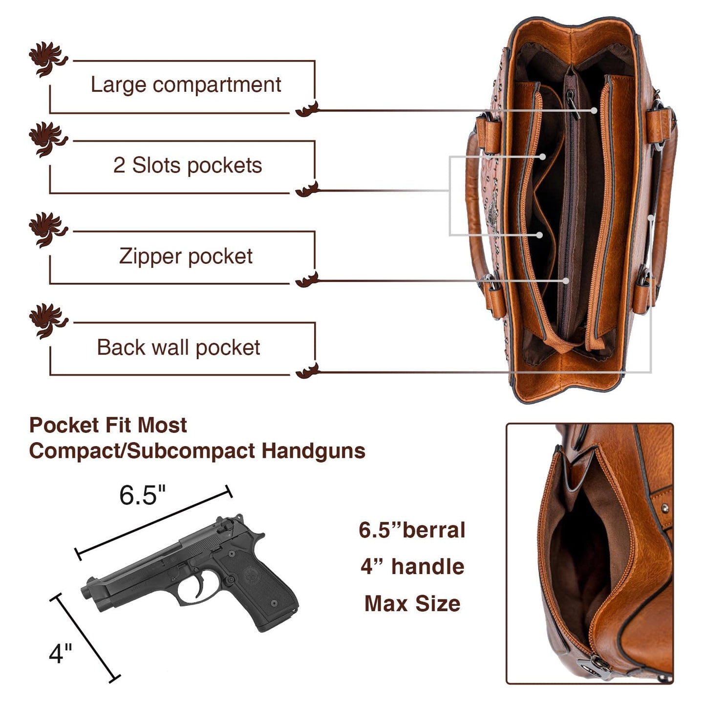 Quality Leather Vintage Western Conceal Carry