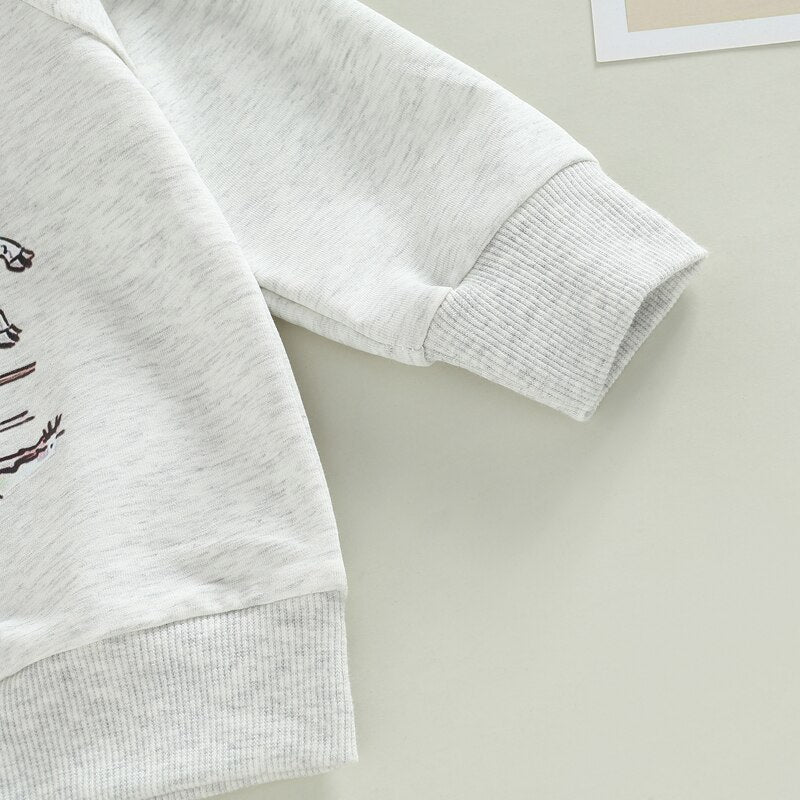 Baby Boy Clothes Set 2pcs Long Sleeve Letter Cartoon