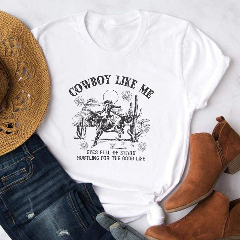 Cowboy Like Me Western Rodeo Graphic Tees