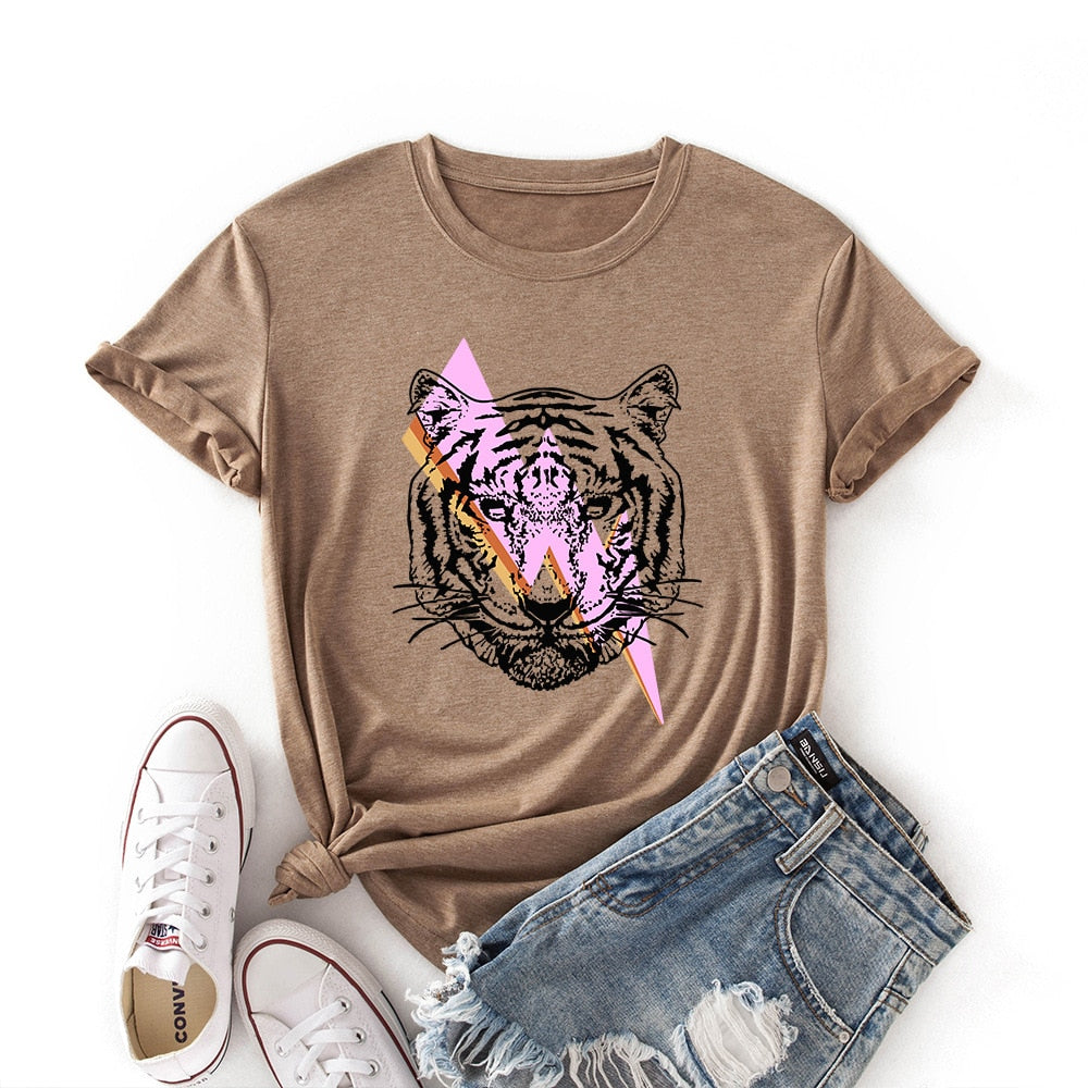 Tiger Graphic Printed T Shirt