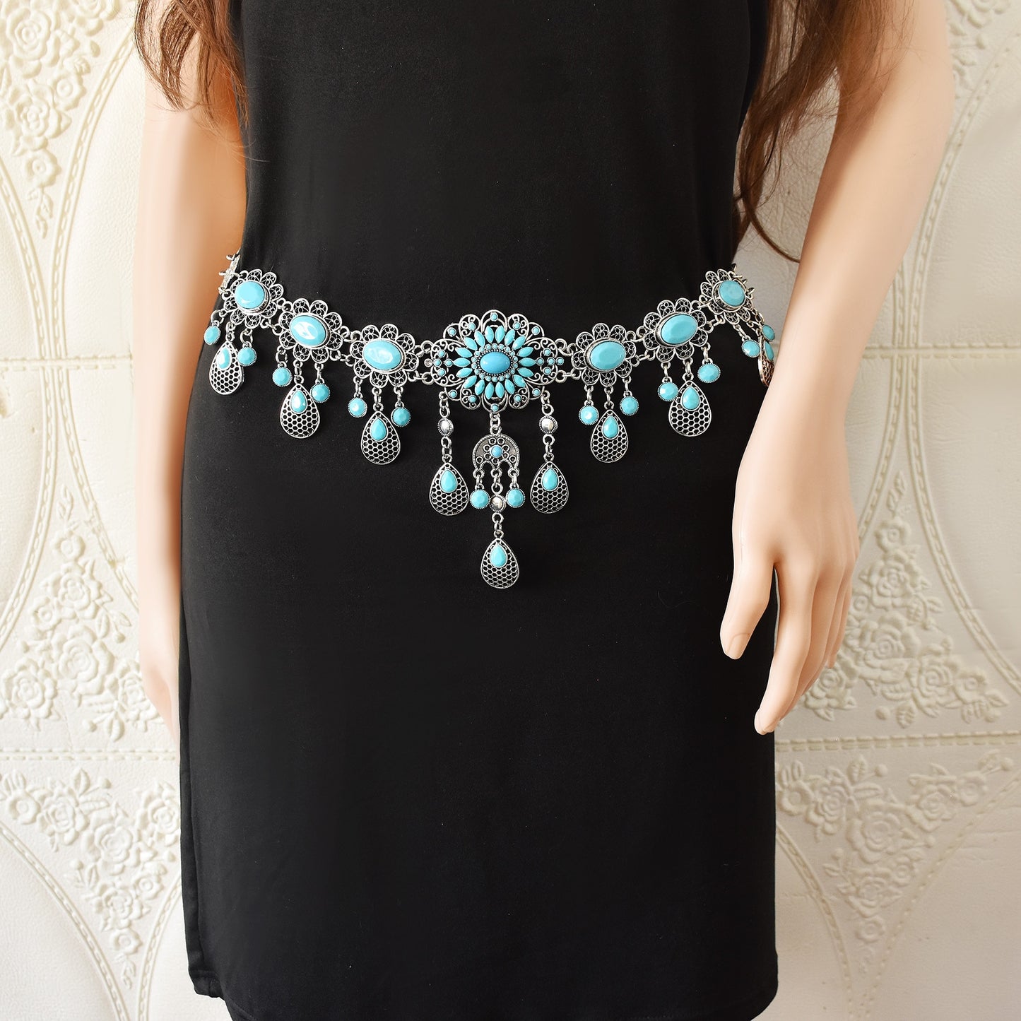 Bohemian Blue Stone Belly Chains