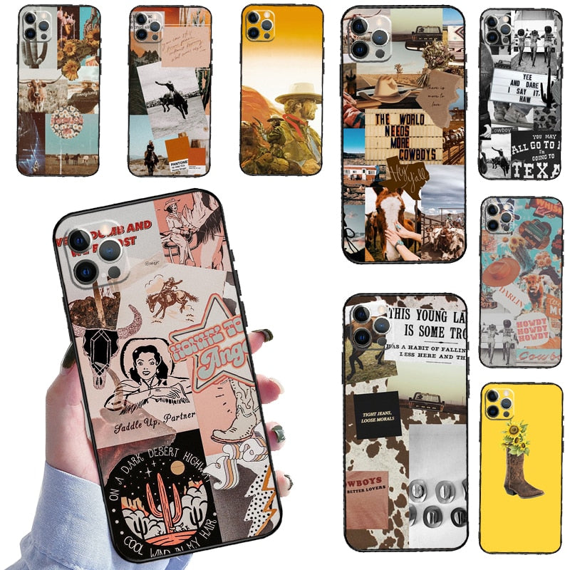 Western Cowgirl Cowboy Boho Aesthetic For iPhone